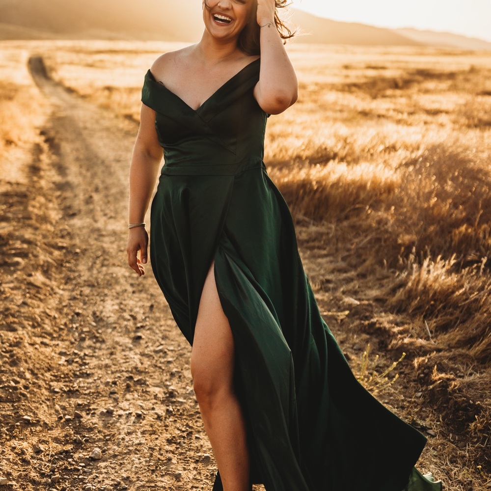 XSCAPE Emerald Green Gown size 14